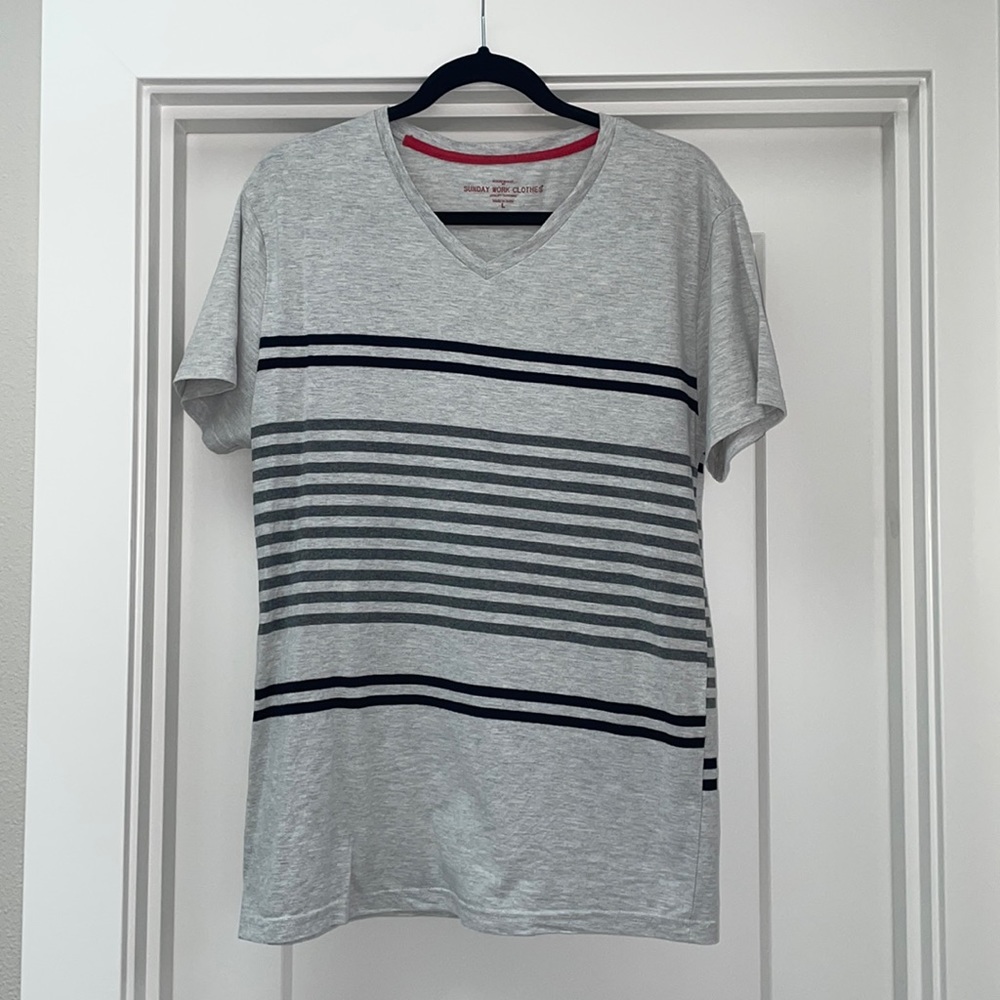 Heather Gray Stripe Shirt